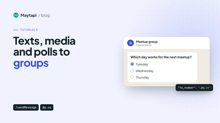 Send Messages to WhatsApp Groups via API: Text, Media, Polls and More