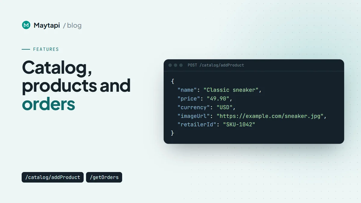Sell on WhatsApp: Catalog, Products and Order Webhooks via API