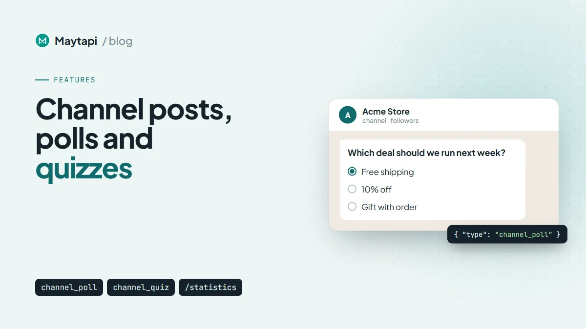 WhatsApp Channel API: Post Updates, Polls and Quizzes and Read Statistics