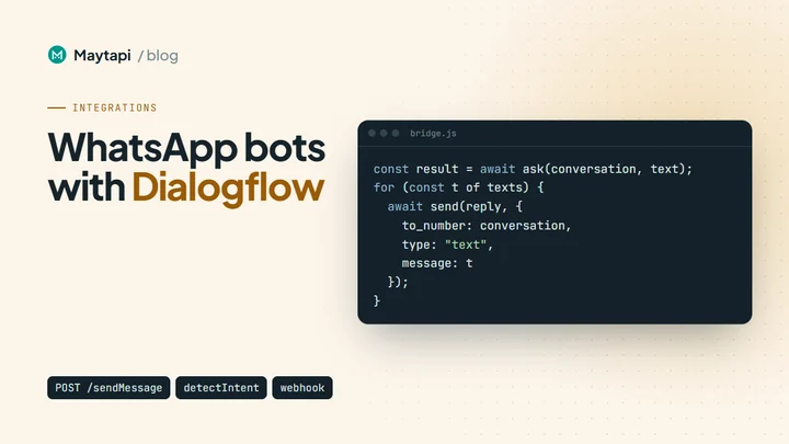 Build a WhatsApp Chatbot with Google Dialogflow