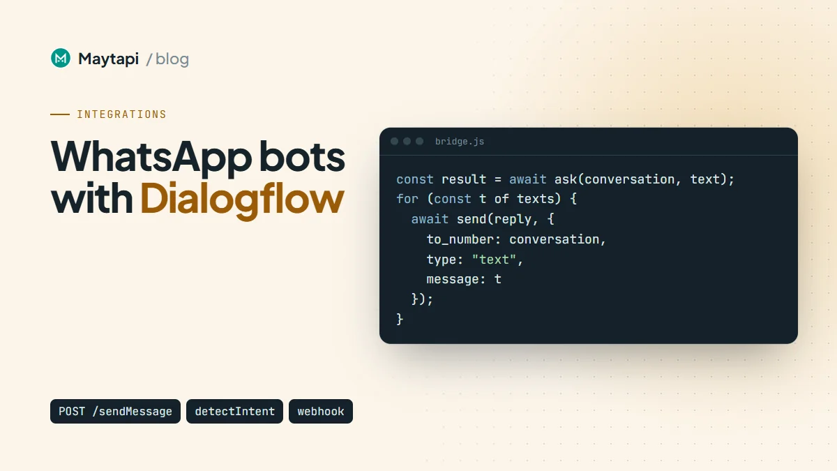 Build a WhatsApp Chatbot with Google Dialogflow