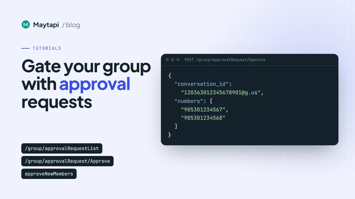 Approve WhatsApp Group Join Requests with an API