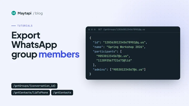 Export WhatsApp Group Members to CSV or CRM with the API