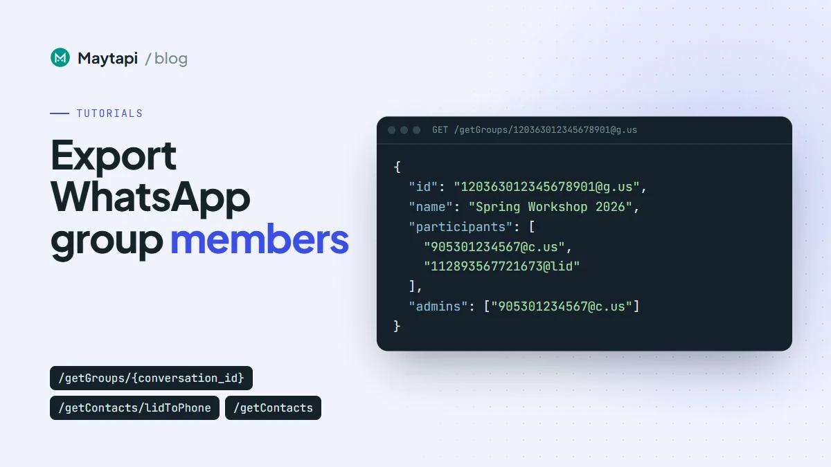 Export WhatsApp Group Members to CSV or CRM with the API