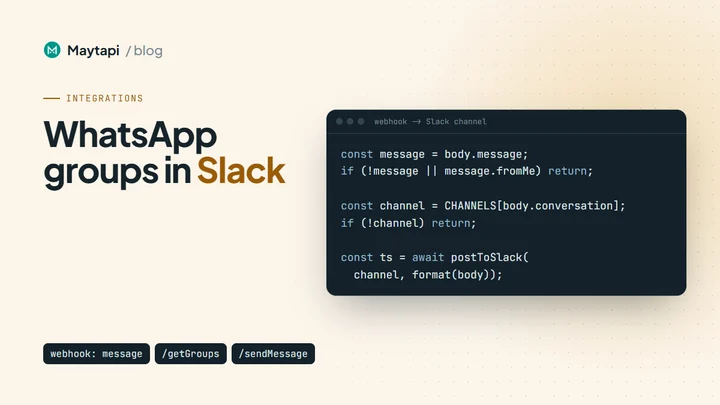 Forward WhatsApp Group Messages to Slack Channels