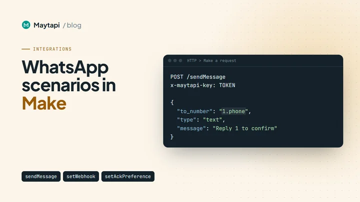 WhatsApp Automation with Make.com: HTTP and Webhooks