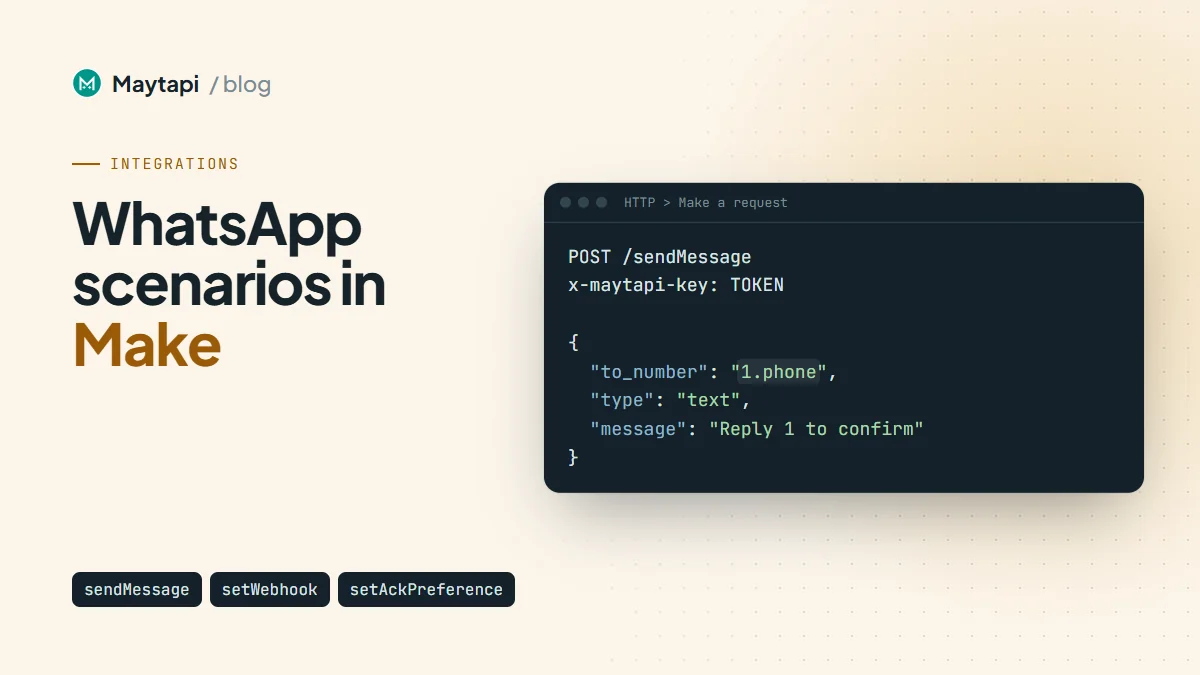 WhatsApp Automation with Make.com: HTTP and Webhooks