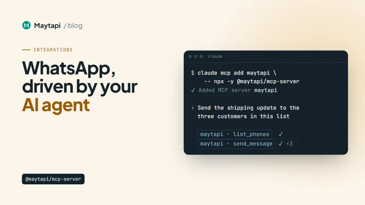 Control WhatsApp from Claude, Cursor and Other AI Agents with MCP