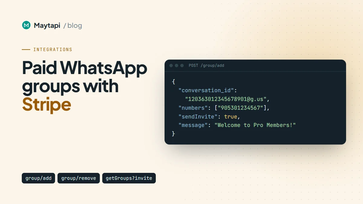 Paid WhatsApp Group with Stripe: Auto Add and Remove Members