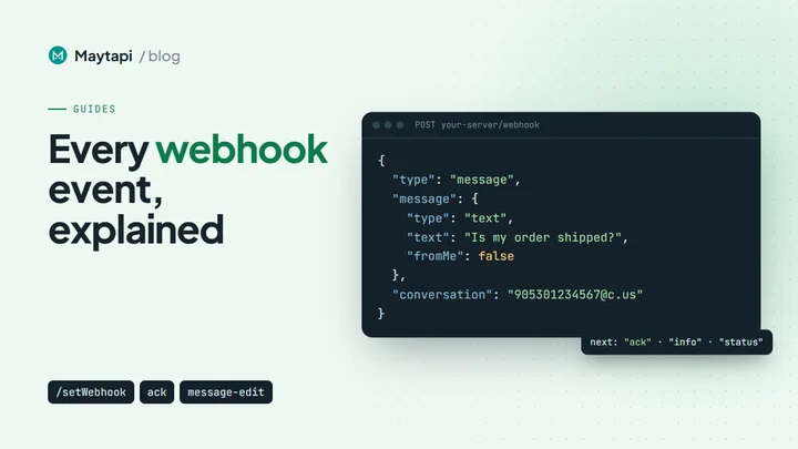 WhatsApp Webhooks: Every Event Your Server Can Receive