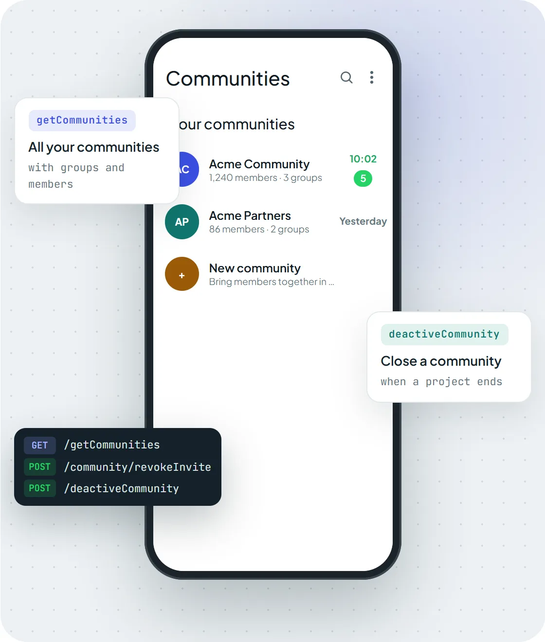 Comunitățile WhatsApp pe care le administrezi, listate prin API Maytapi